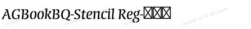 AGBookBQ-Stencil Reg字体转换